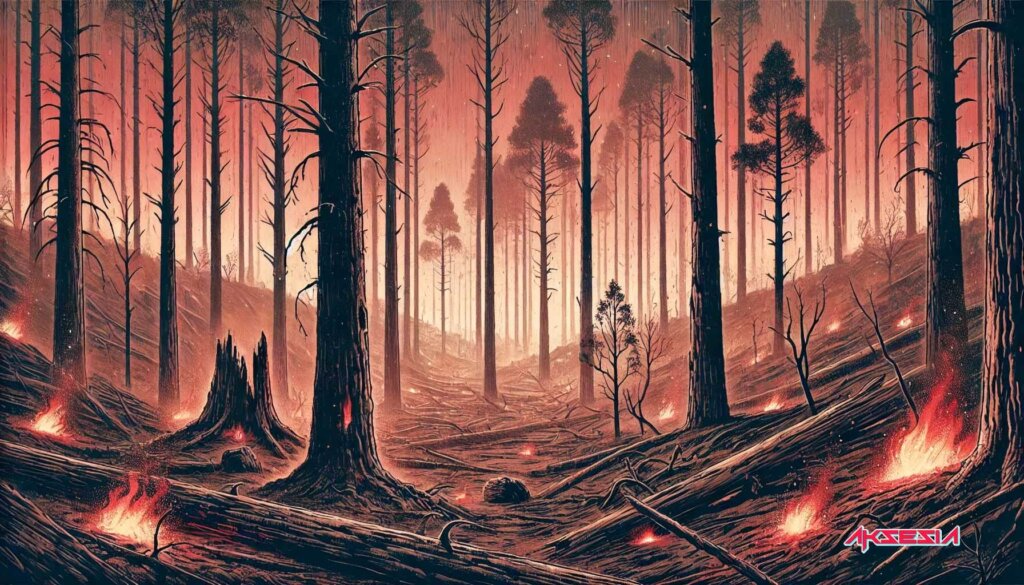 Contoh Teks Eksplanasi Peristiwa Alam Fenomena Kebakaran Hutan 