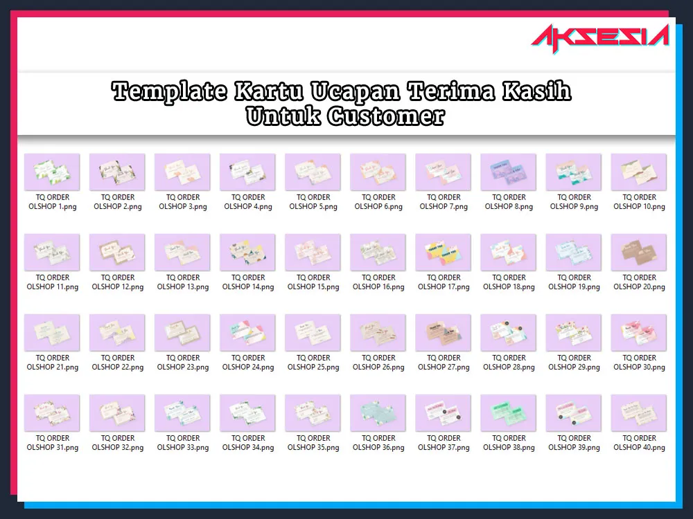 Jual File 100 Template Kartu Ucapan Terima Kasih Untuk Customer CDR Siap Edit