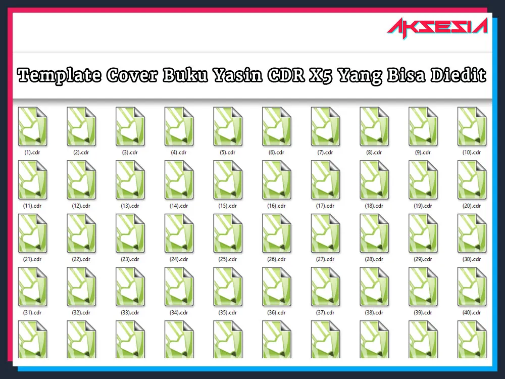 Jual Template Cover Buku Yasin CDR